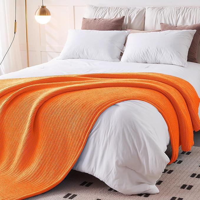 L'AGRATY Knitted Weighted Blanket - 60"x80" 20lbs Cooling Chunky Knit Heavy Blanket for Adults Braided Crochet Throw Thick Cable Yarn Knit Decorative No Beads Evenly Weighted Machine Washable