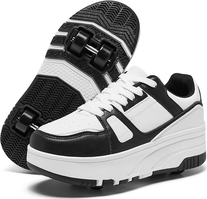 Roller Skate Shoes for Kids Girls Boys Detachable Wheeled Fashion Sneakers