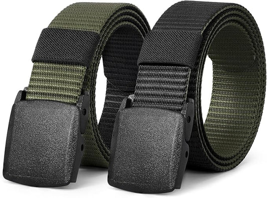 JASGOOD Nylon Canvas Breathable Military Tactical Men Waist Belt With Plastic Buckle