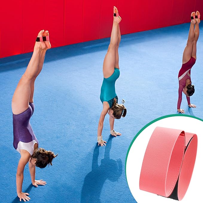 Shappy 2 Pairs Gymnastics Sticky Toes Tumbling Equipment, Cheer Coach Essentials, Back Handspring Helper for Stunt Coach, Athlete Adjustable Bands, Help Training Back Flip Tuck