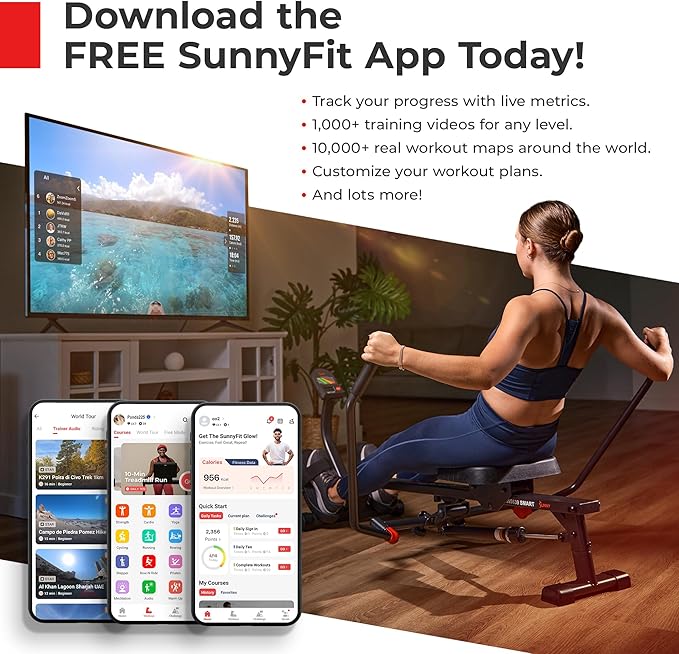 Sunny Health & Fitness Essential Smart 2-in-1 Cross Trainer Elliptical Bike, Magnetic Training Machine for Adult/Seniors Home Gym Cardio Exercises, Free SunnyFit App Bluetooth Connection - SF-E322004