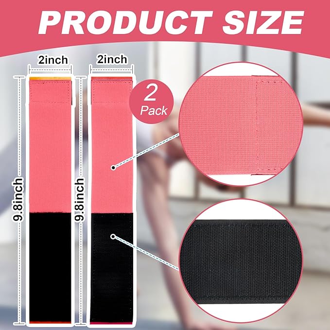 Shappy 2 Pairs Gymnastics Sticky Toes Tumbling Equipment, Cheer Coach Essentials, Back Handspring Helper for Stunt Coach, Athlete Adjustable Bands, Help Training Back Flip Tuck