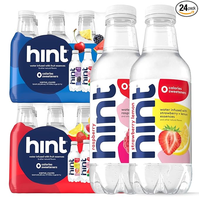 Hint Fruit-Infused Bottled Water Bundle, Best Sellers Variety Pack - Sugar Free Flavored Water with Zero Calories, Natural Fruit Essences, and No Artificial Sweeteners - 16 Fl Oz (Pack of 24)
