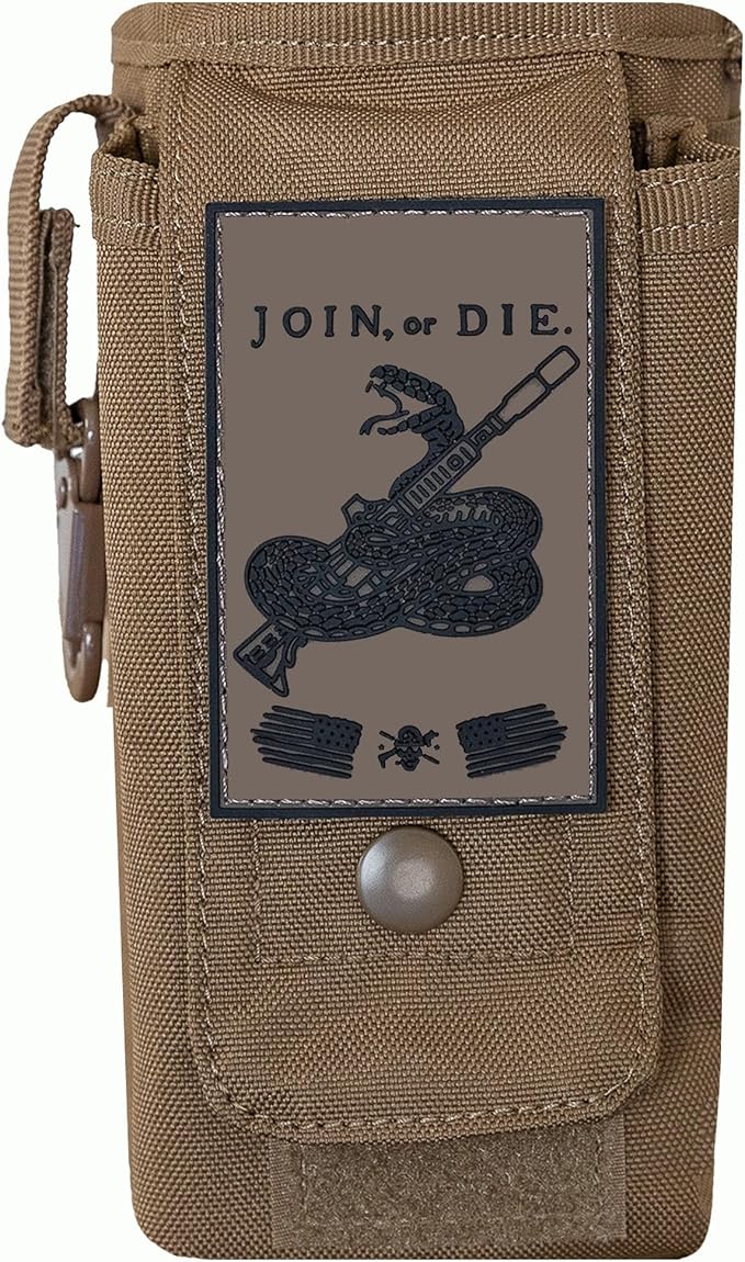 Iron InfideI Battle Bottle Sleeve - 64 oz and 32 oz Water Bottle Sleeve Only for Half Gallon 1L Steel Water Bottle | Rugged Cover with Molle for Versatile Design with Storage for Phone, Wallet & Keys