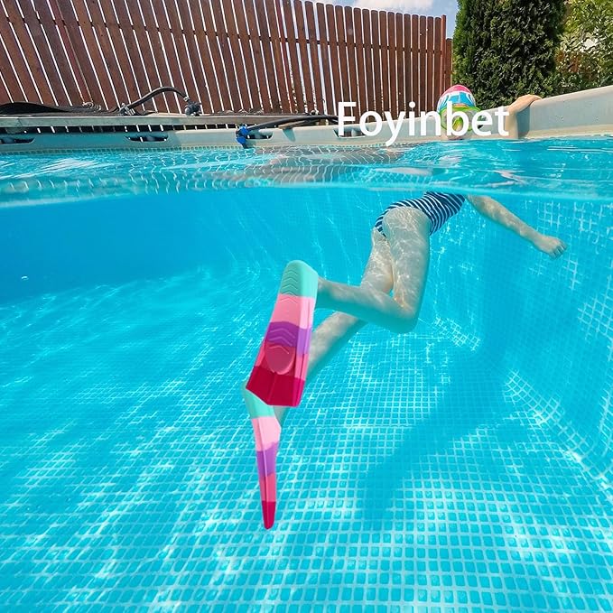 Kids Swim Fins,Short Kids Fins Youth Swimming Flippers for Lap Swimming Training for Children Girls Boys Beginners