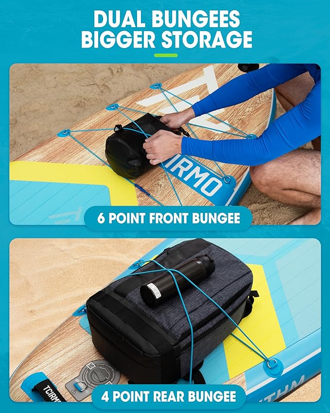 Inflatable Stand Up Paddle Board for Adults with Seam Welded Technology, 10'6''x33''x6'', Durable SUP with Dual-Blade Paddle and Complete Accessories, 390 lbs Capacity, Beginner-Friendly