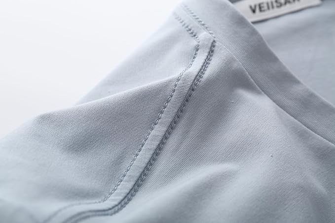 VEIISAR Premium V Neck T Shirts for Men - Modern Fitted Tees Vneck Undershirts