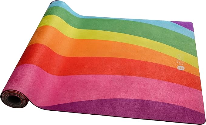 YOGA DESIGN LAB | The Combo Yoga Mat | 2-in-1 Mat+Towel | Eco Luxury | Ideal for Hot Yoga, Power, Bikram, Ashtanga, Sweat | Studio Quality | Includes Carrying Strap!