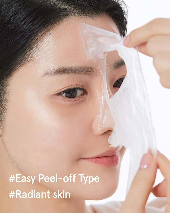 Glutathione Collagen Peel Off Mask - Anti Aging Korean Face Mask, Face Lift, Radiance Boost, Reduces Wrinkles - Built-in Silicone Spatula, 700ppm Glutathione & 300 Da Collagen, 1.76 oz.