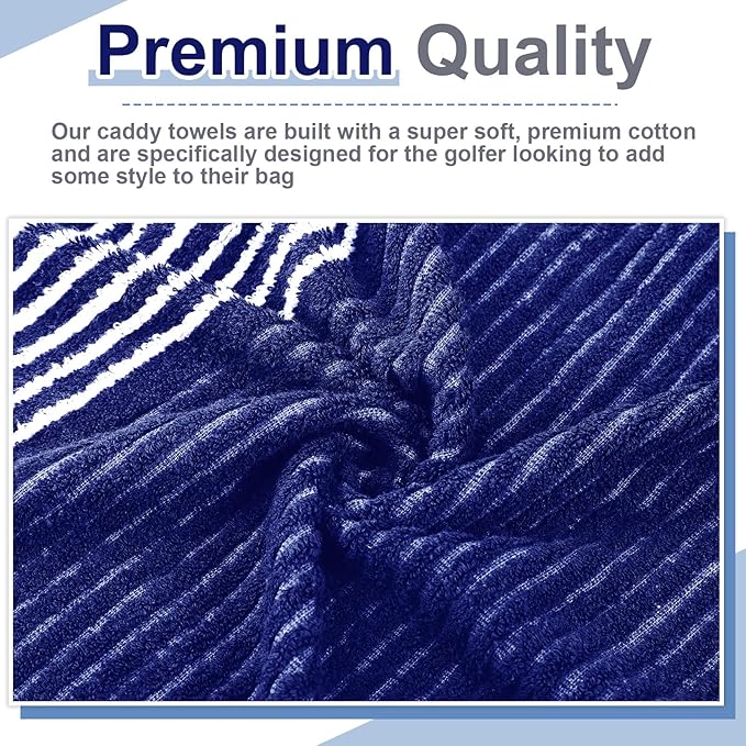 Mixweer Caddy Golf Towel 22" x 42" Large Caddy Towel Camping Sport Towels Cotton Soft Towels for Man Golf Lovers