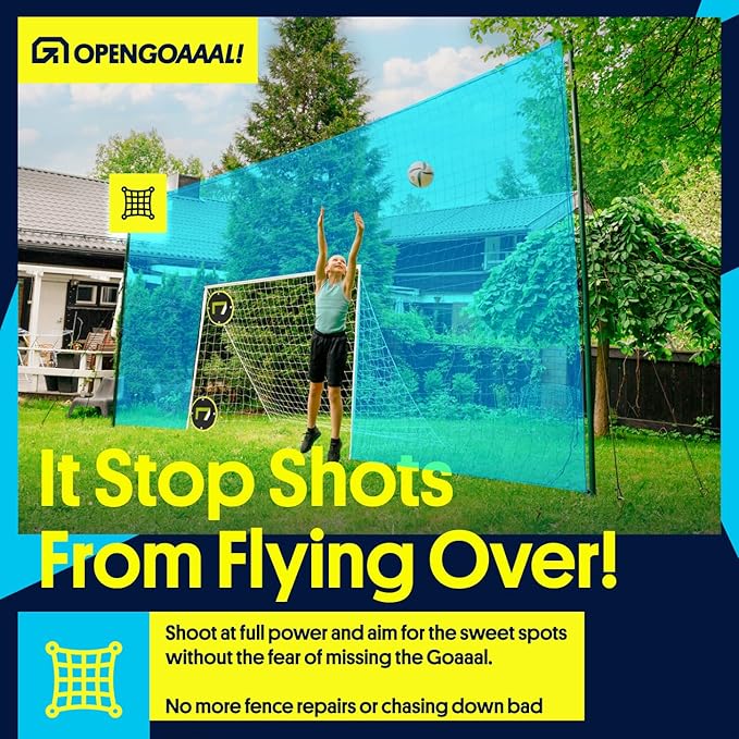 3-in-1 Soccer Training Rebounder & Goal Backstop Net - Soccer Goal for Volley, Passing, Solo Training - Outdoor Sports, Backyard Games