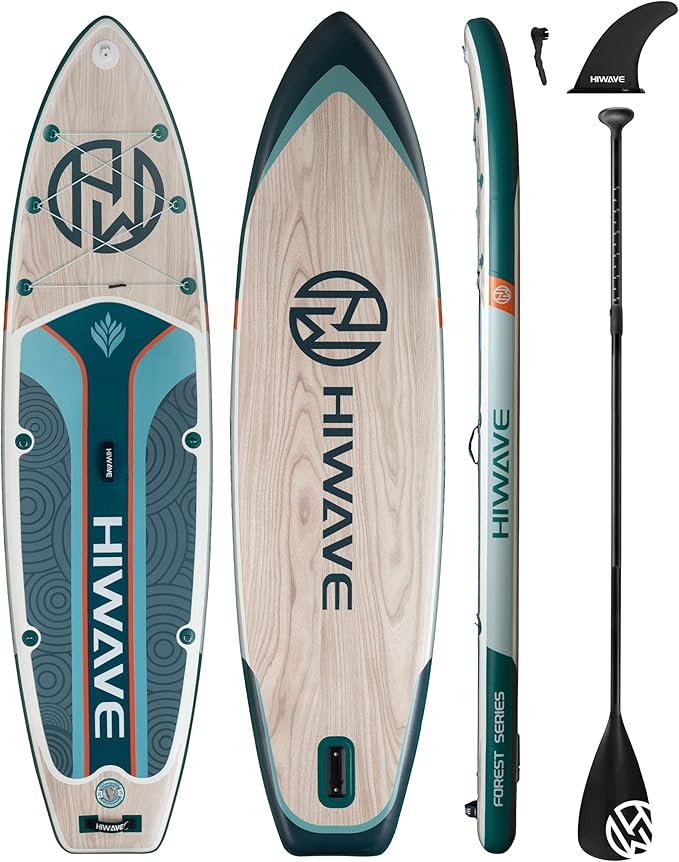 Inflatable Paddle Board 11 '* 34 "* 6" Extra Wide Sup Board, 420lb Capacity Paddle Board for Adults, Suitable for Sea and Lakes, 2+1Family Board
