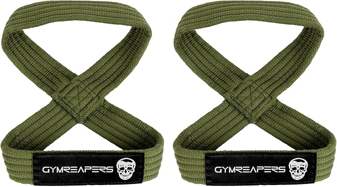 Gymreapers Figure 8 Lifting Straps For Deadlift, Powerlifting, Strongman, & Cross Training Strong Weightlifting Wrist Straps For Men, Women