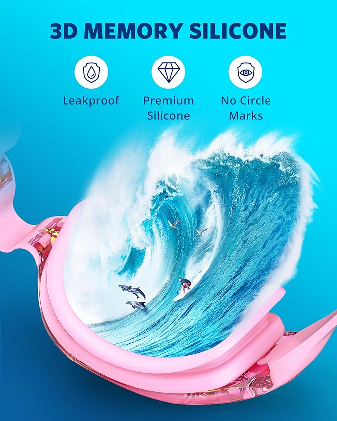 Aegend Swim Goggles, Swimming Goggles No Leaking Full Protection Adult Men Women Youth