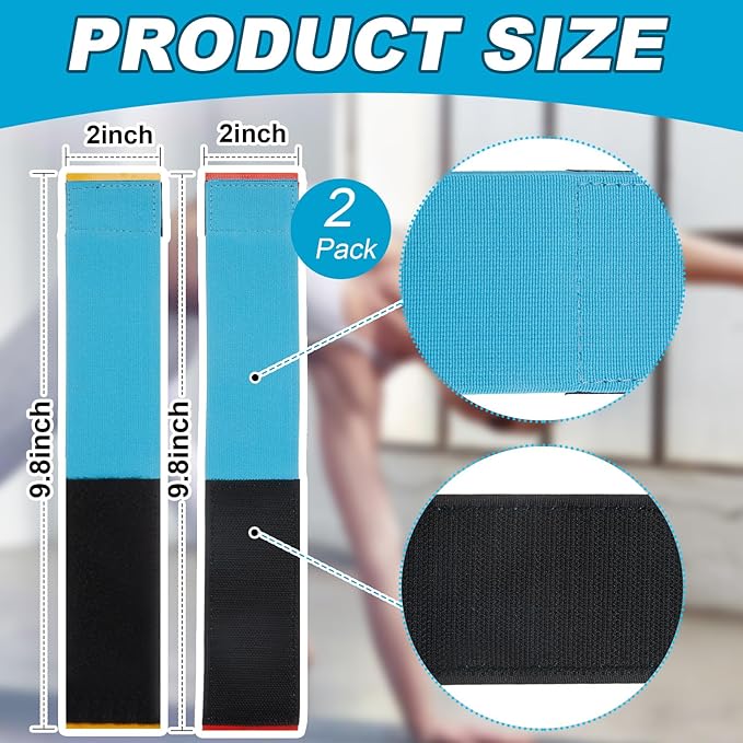 Shappy 2 Pairs Gymnastics Sticky Toes Tumbling Equipment, Cheer Coach Essentials, Back Handspring Helper for Stunt Coach, Athlete Adjustable Bands, Help Training Back Flip Tuck