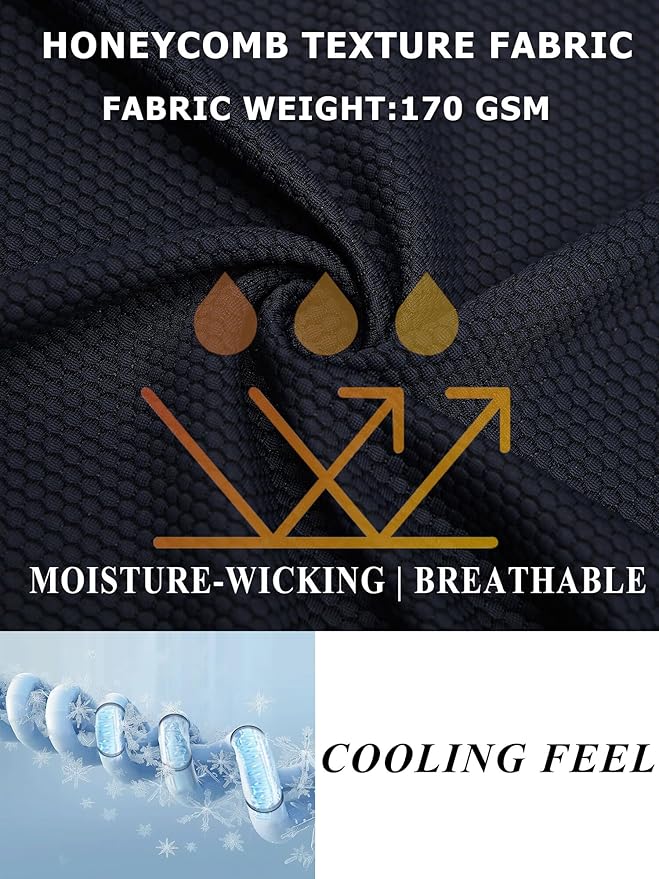 Moisture Wicking Quick Dry Soft Pickleball Workout Hiking Camping Running Shirts for Men Outdoor Sports