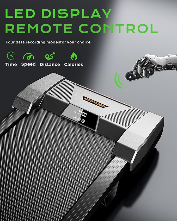 Walking Pad with Incline, BestGod Treadmills for Home 330lbs Capacity Walking Pad Treadmill Portable Under Desk Treadmill, 2.5HP Compact Treadmills Walk Pad with Remote Control