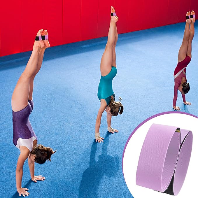 Shappy 2 Pairs Gymnastics Sticky Toes Tumbling Equipment, Cheer Coach Essentials, Back Handspring Helper for Stunt Coach, Athlete Adjustable Bands, Help Training Back Flip Tuck