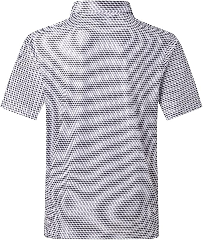 DEOLAX Mens Polo Shirts Fashion Print Mens Golf Shirt Dry Fit Mens Golf Polo Short Sleeve Quick Dry Funny Golf Shirt for Men
