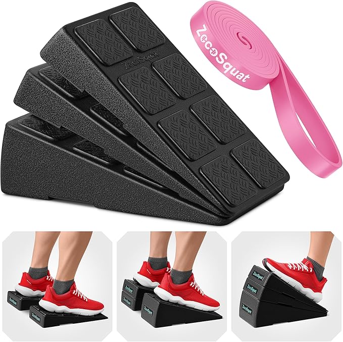 Squat Wedge - Squat Wedge Block 520 LBS Weight Capacity - Slant Board for Calf Stretching - Calf Stretcher Slant Board - yoga blocks