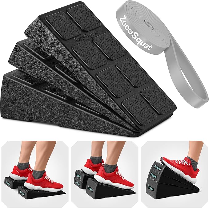 Squat Wedge - Squat Wedge Block 520 LBS Weight Capacity - Slant Board for Calf Stretching - Calf Stretcher Slant Board - yoga blocks
