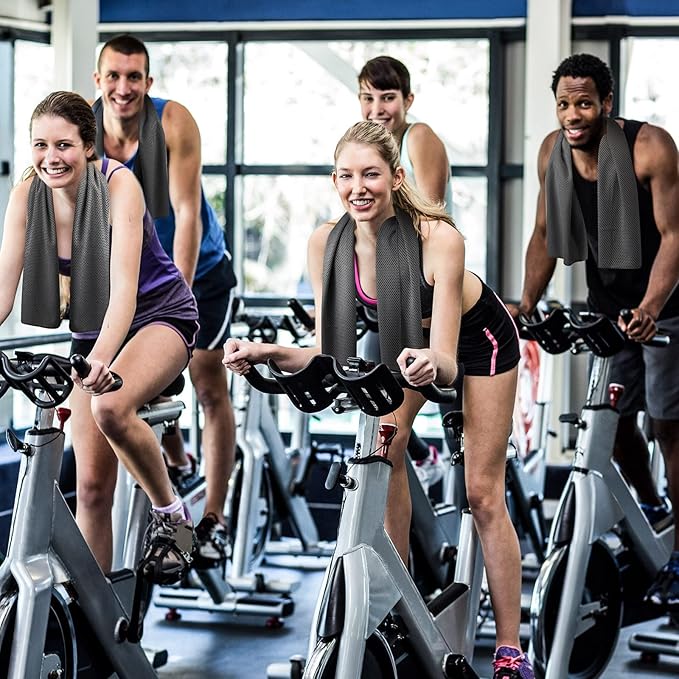 Shellwei 50 Pcs Cooling Towel 40 x 12 Inch Microfiber Workout Towels Breathable Chilly Towel Ice Cool Cold Towels Bulk Fast Drying Absorbent Sweat Rag for Neck Yoga Sports Golf Gym