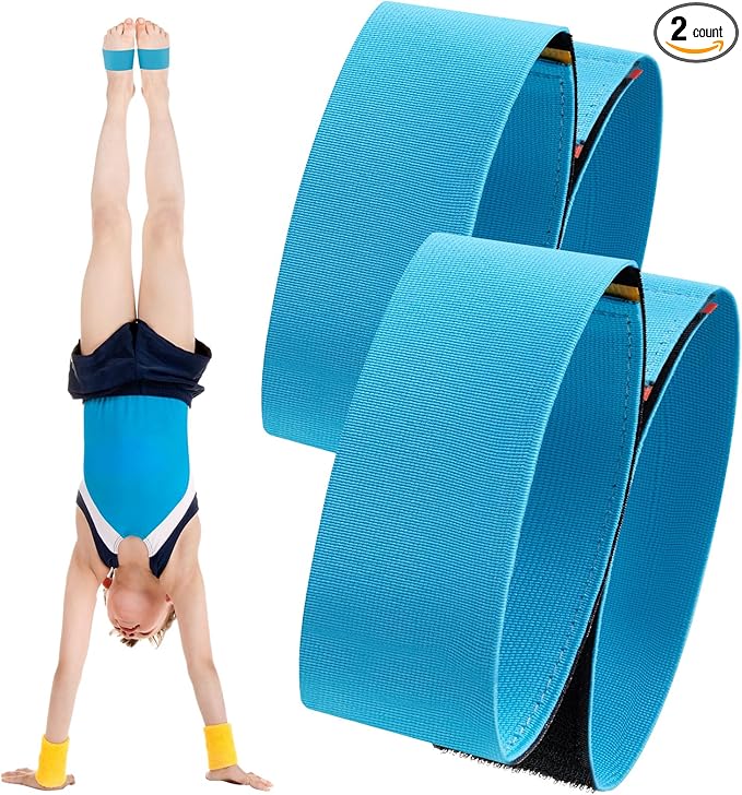 Shappy 2 Pairs Gymnastics Sticky Toes Tumbling Equipment, Cheer Coach Essentials, Back Handspring Helper for Stunt Coach, Athlete Adjustable Bands, Help Training Back Flip Tuck