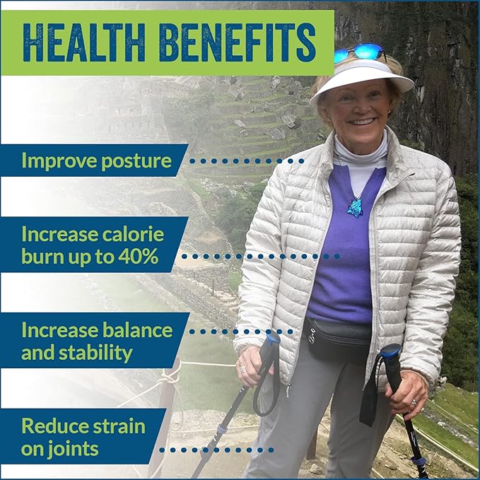 York Nordic Hiking & Walking Poles - Cushion Foam Grips w/Nordic Strap - Lightweight, Adjustable, and Great for Balance -2 Pieces w/Flip Locks, and Travel Bag - Heights 5'4"-6'2"