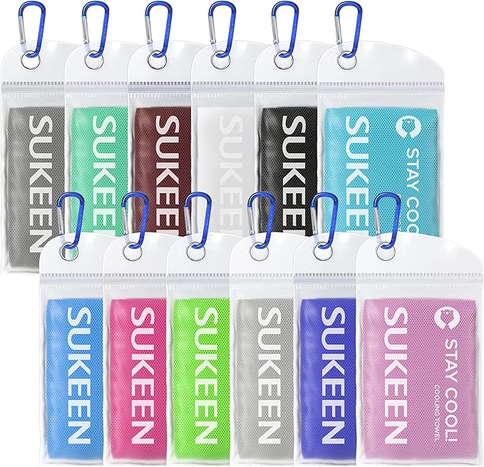 Sukeen Cooling Towel,Instant Evaporative Cooling for Sports,Yoga,Golf,Gym,Neck,Workout and More(40”x 12”)