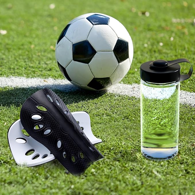 ANCIRS 2 Pair Soccer Shin Guards for Youth, Breathable Shin Guard Sleeves for Football Games, Protective EVA Cushion for Youth Men & Women