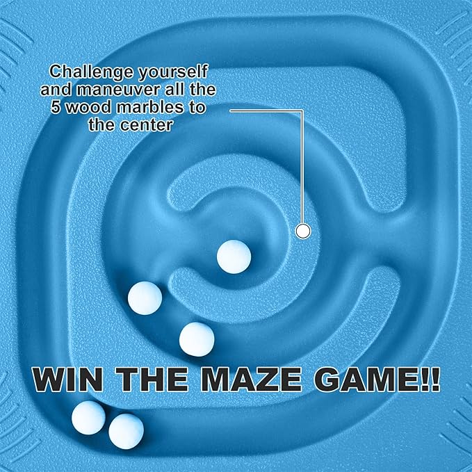 Balance Board for Kids with Maze - Plastic Wobble Board for Skiing Surfing Snowboard Training, Non-Slip Sensory Rocker Board for Toddlers 3-12, Core Strength Physical Therapy Equipment & Skateboard Balance Trainer