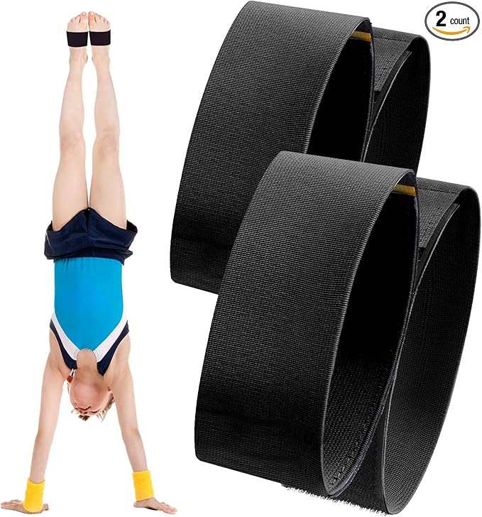 Shappy 2 Pairs Gymnastics Sticky Toes Tumbling Equipment, Cheer Coach Essentials, Back Handspring Helper for Stunt Coach, Athlete Adjustable Bands, Help Training Back Flip Tuck