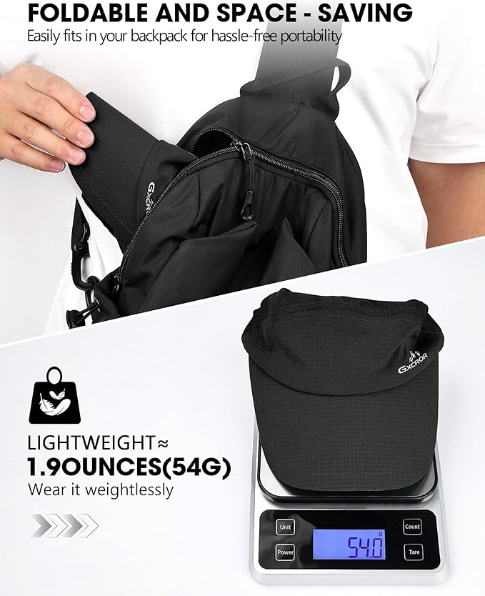 GXCROR Performance Baseball Cap for Men & Women - UPF 50+ Running Hat, Lightweight Quick-Dry Sports Hat for Golf, Hiking, Gym