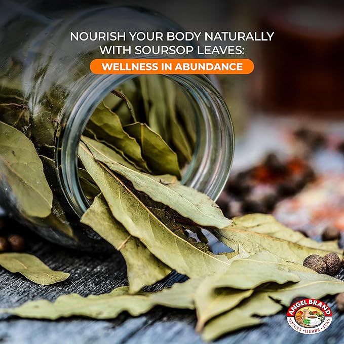 Angel Brand Soursop Leaves – Dried Guanabana Leaves for Herbal Tea, Ideal for Brewing Refreshing and Beneficial Drinks, Natural Soursop Tea Leaves for Everyday Enjoyment – 2oz