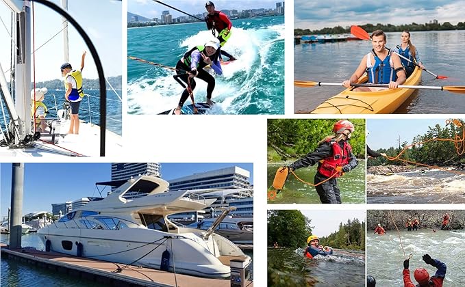 3/8 inch (10mm) x 32 ft (10Meter) Marine Floating Rope for Boating, Fishing, Rafting, Camping, Hiking, Hunting, Anchor, Mooring, Dock Lines, Kayak, Canoe, Rescuing Reflective Red