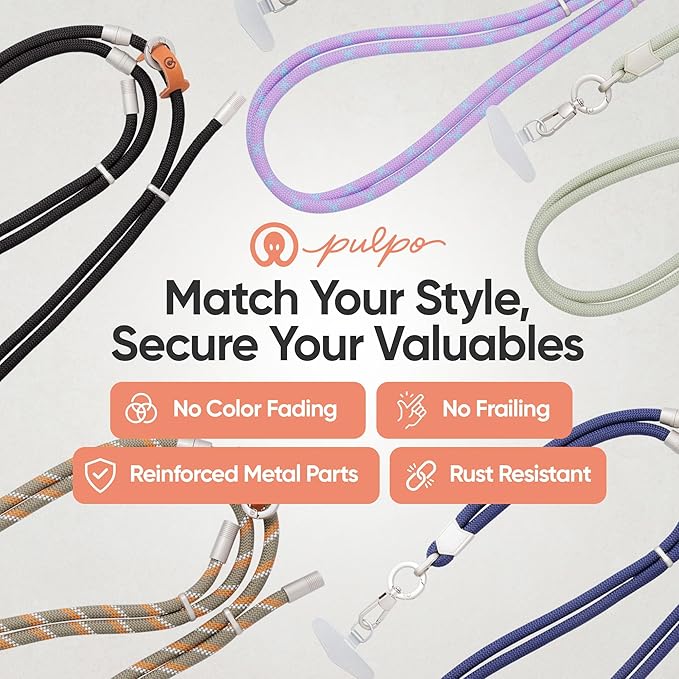 Pulpo 2-in-1 Cell Phone Wrist Strap and Lanyard Sage - Anti Theft Phone Lanyard for Men & Women, Wrist Straps for Phones, Lanyards for Smartphones, Adjustable Cellphone Leash & Safety Strap Tether