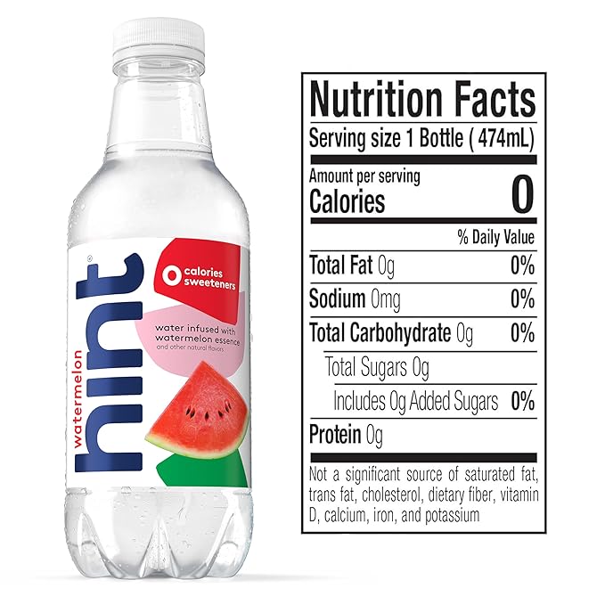 Hint Fruit-Infused Bottled Water, Best Sellers Variety Pack - Sugar Free Flavored Water with Zero Calories, Natural Fruit Essences, and No Artificial Sweeteners - 16 Fl Oz (Pack of 12)