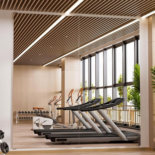 2PCS 79" X 40" Gym Mirror - Full Length Wall Mirror for Gyms, Dance Studios, Home and Yoga - Easy Installation, Ultra Light Shatterproof Nano Miorror Reduces 60% Commercial Insurance Costs, 5LB Each