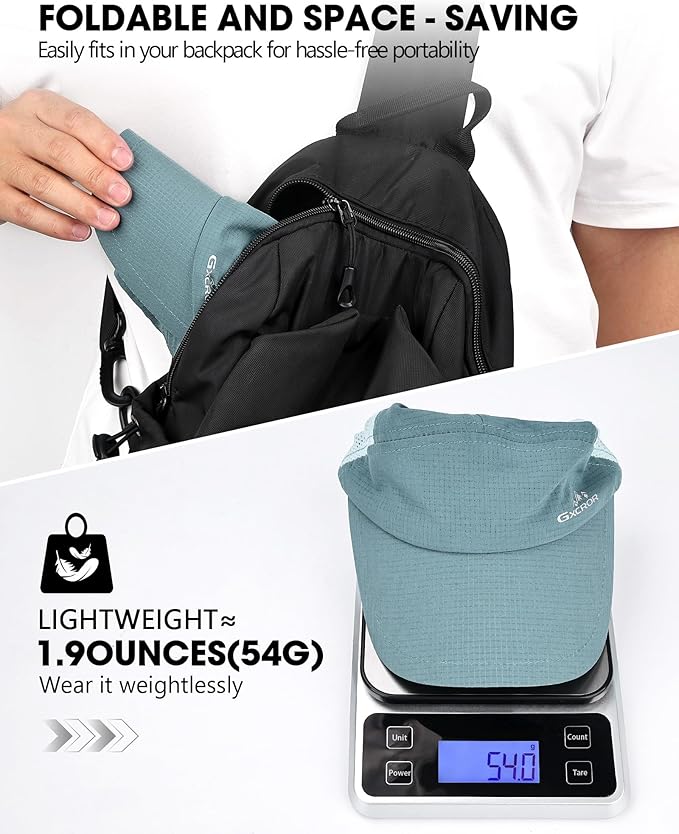 GXCROR Performance Baseball Cap for Men & Women - UPF 50+ Running Hat, Lightweight Quick-Dry Sports Hat for Golf, Hiking, Gym