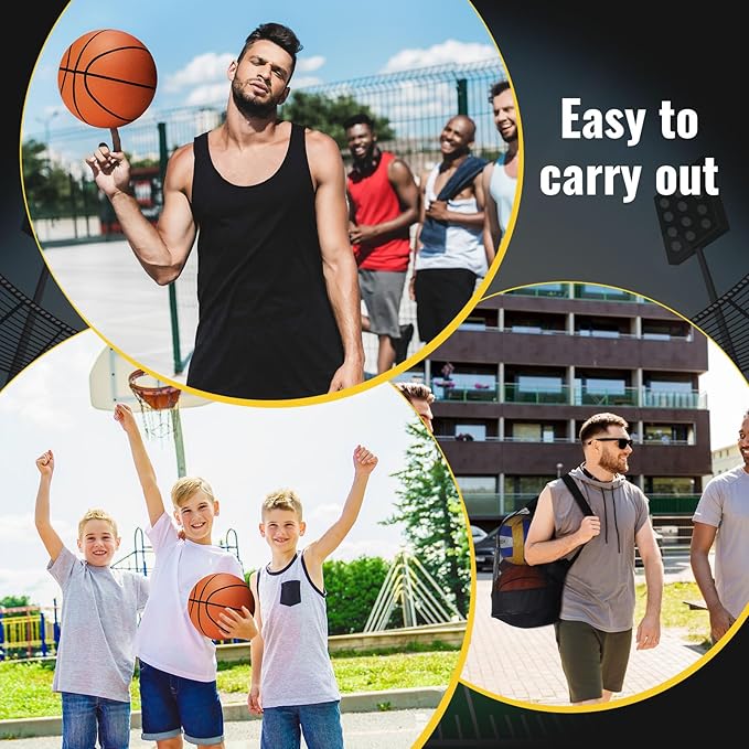 Jenaai Sport Balls Set Official Size Basketball Football Volleyball Soccer Ball with Equipment Bags and Pumps Kit for Kid Youth Adult Indoor Outdoor Operation Christmas