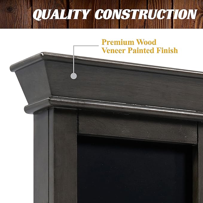 Barrington Dartboard Multiple Styles Pre-Assembled Wood Dartboard Cabinet Collection with 18” Bristle Dartboard & Steel Tip Dart Set, Perfect for Cricket Games