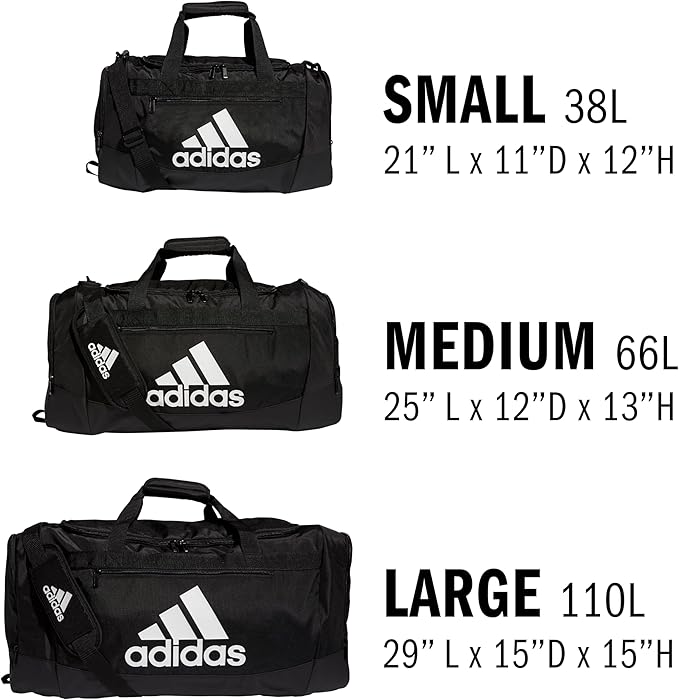 adidas Unisex Defender 4.0 Gym Duffel Bag for Men and Women, Jersey Onix Grey/Black, Medium (66L)