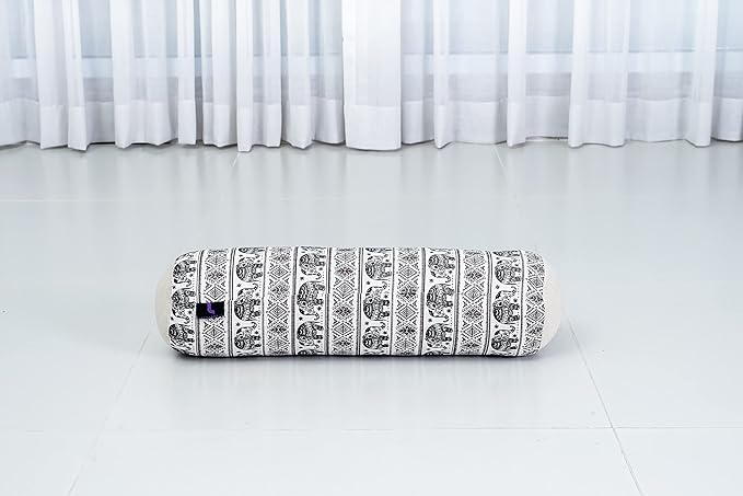 Leewadee Small Yoga Bolster – Shape-Retaining Cervical Neck Roll, Tube Pillow for Comfortable Reading, Kapok Filling, 22 x 6 x 6 inches