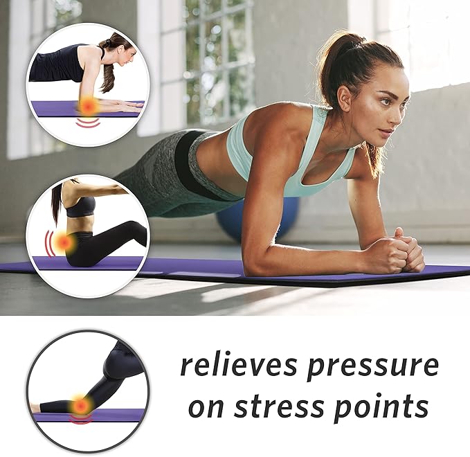 MICRODRY Deluxe Fitness Exercise Yoga Mat for Home & Gym, Extra Thick for High Impact Training, Multi Layered Skid Resistant Surface, Odor Neutralizing with Carrying Strap