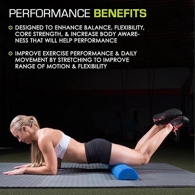 ProsourceFit Flex Foam Rollers for Muscle Massage, Physical Therapy, Core & Balance Exercises Stabilization