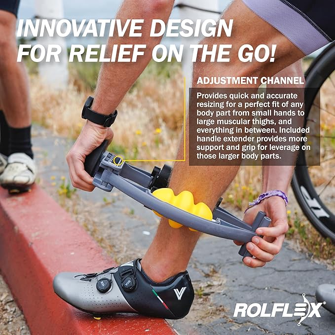 Rolflex Arm & Leg Massager Roller – Muscle Roller to Address Golfer’s Elbow, Tennis Elbow, Carpal Tunnel & More – Arm & Leg Massage Roller for Muscle Tightness & Faster Recovery