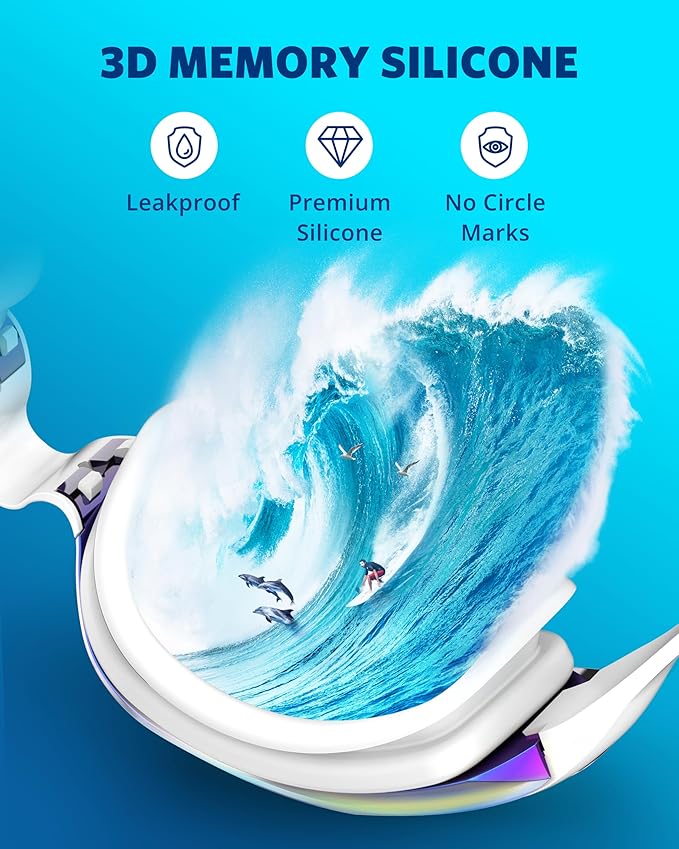 Aegend Swim Goggles, Swimming Goggles No Leaking Full Protection Adult Men Women Youth