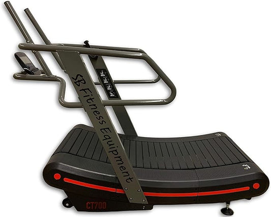 CT700 Self Generated Curved Commercial Exercise Workout Treadmill with 8 Resistance Levels and Front Digital Display
