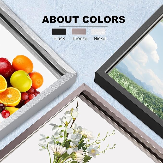 60x36 Inch Black Bathroom Mirror for Wall, Aluminum Frame Rectangle Rectangular Vanity Mirror, Modern Large for Bedroom, Living Room, Horizontal or Vertical