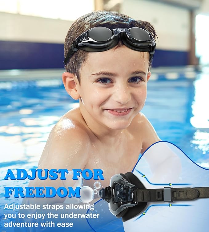 Aegend 2 Pack Kids Goggles, Swimming Goggles for Kids Age 4-16 Boys and Girls Youth, Anti-Fog Waterproof Anti-UV Pool Goggles